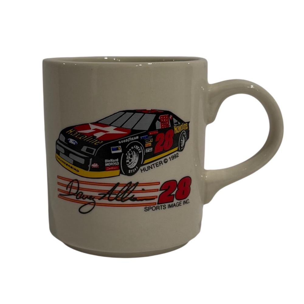Vintage 1992 Davey Allison 28 Havoline Ford NASCAR Mug Sports Image Inc Racing